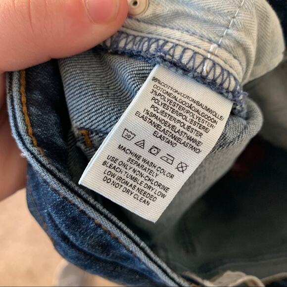 Free People Four Seasons Rose Patch Raw Hem Denim Slim Ankle Crop Jeans 25 - Picture 10 of 11